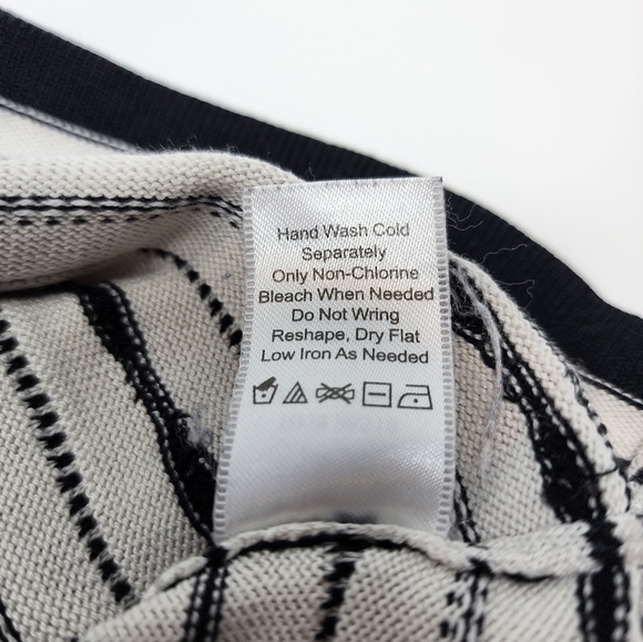 Coldwater Creek Size Large Black White Sequin Silk Blend‎ Short Sleeve Shirt - Picture 8 of 11